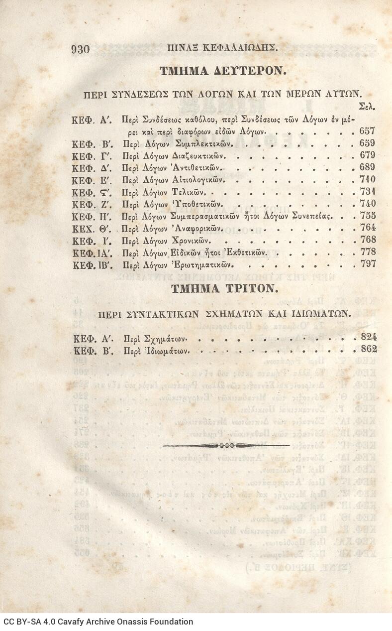 22.5 x 14.5 cm; 2 s.p. + π’ p. + 942 p. + 4 s.p., name of former owner “P. Th. Rallis” on the spine, l. 1 bookplate CP